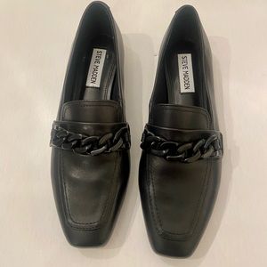 Steve Madden Rilynn Chain Loafers, Women's Size 7.5 M, Black
